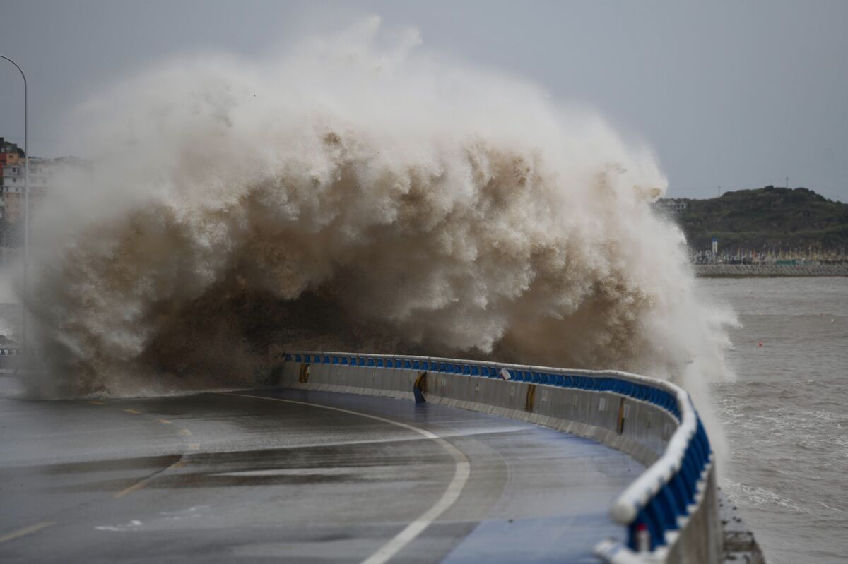 Typhoon Bavi Weakens as Heavy Rain Spreads Across China